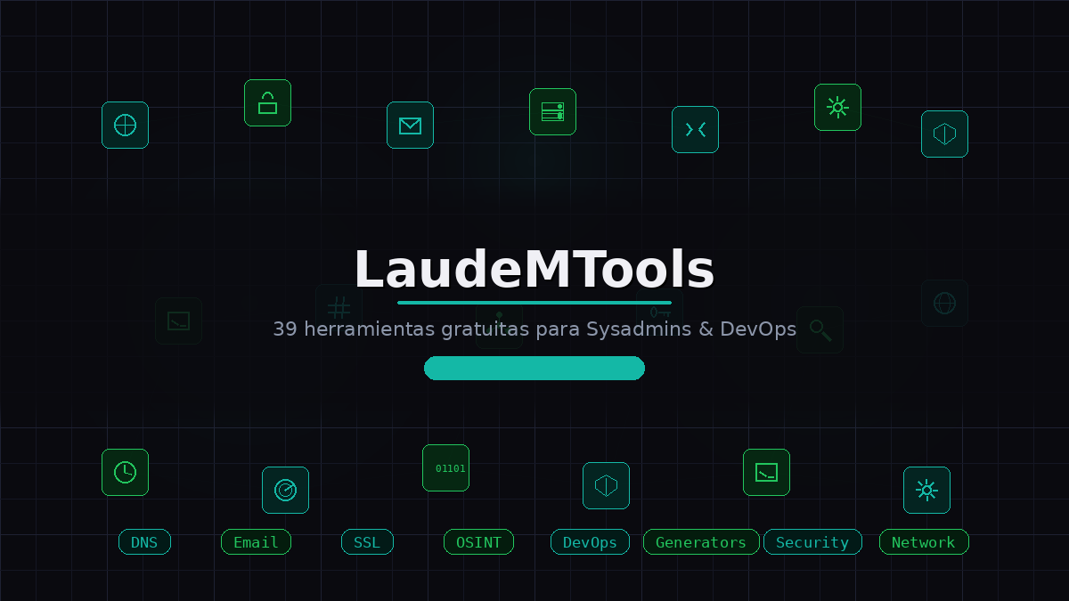 LaudeMTools: 39 herramientas gratuitas para sysadmins y DevOps