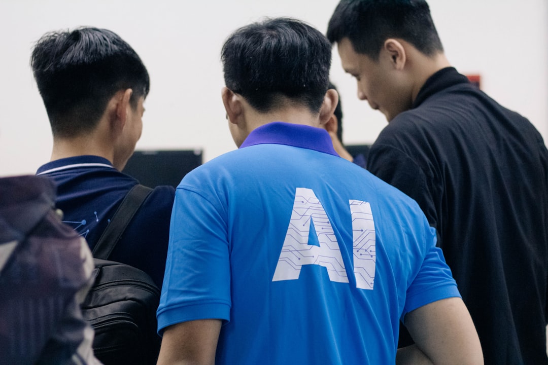 team developer ai coding - man in blue nike crew neck t-shirt