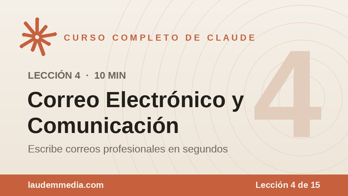 Correo Electrónico con Claude: Escribe Correos Profesionales en Segundos (Curso de Claude – Lección 4) 3 Correo Electrónico con Claude: Escribe Correos Profesionales en Segundos (Curso de Claude – Lección 4)