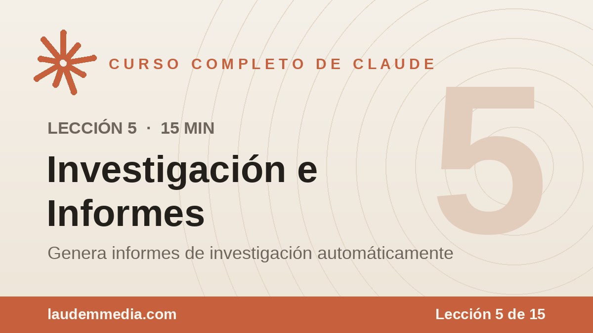 Investigación e Informes con Claude: Genera Informes con Fuentes Citadas (Curso de Claude – Lección 5) 2 Investigación e Informes con Claude: Genera Informes con Fuentes Citadas (Curso de Claude – Lección 5)