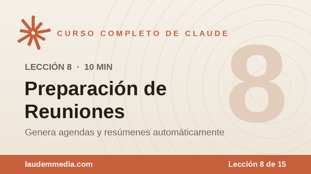 Preparación de Reuniones con Claude: Agendas, Actas y Seguimiento (Curso de Claude – Lección 8) 2 Preparación de Reuniones con Claude: Agendas, Actas y Seguimiento (Curso de Claude – Lección 8)