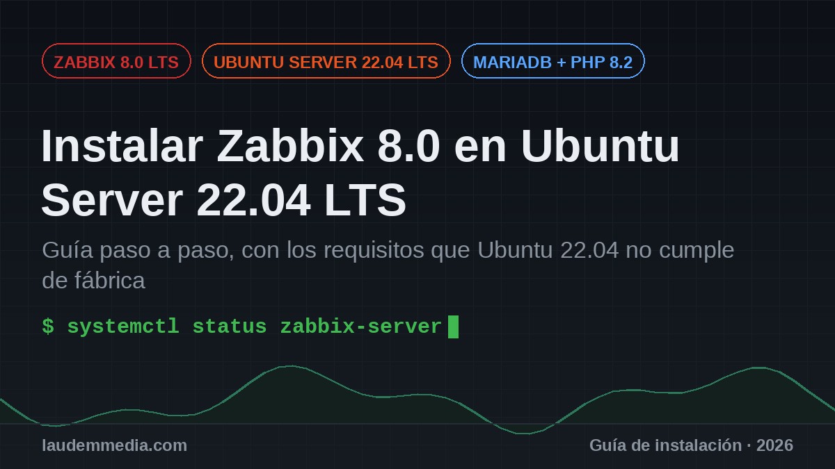 Cómo instalar Zabbix 8.0 en Ubuntu Server 22.04 LTS: guía completa paso a paso 2 Cómo instalar Zabbix 8.0 en Ubuntu Server 22.04 LTS: guía completa paso a paso